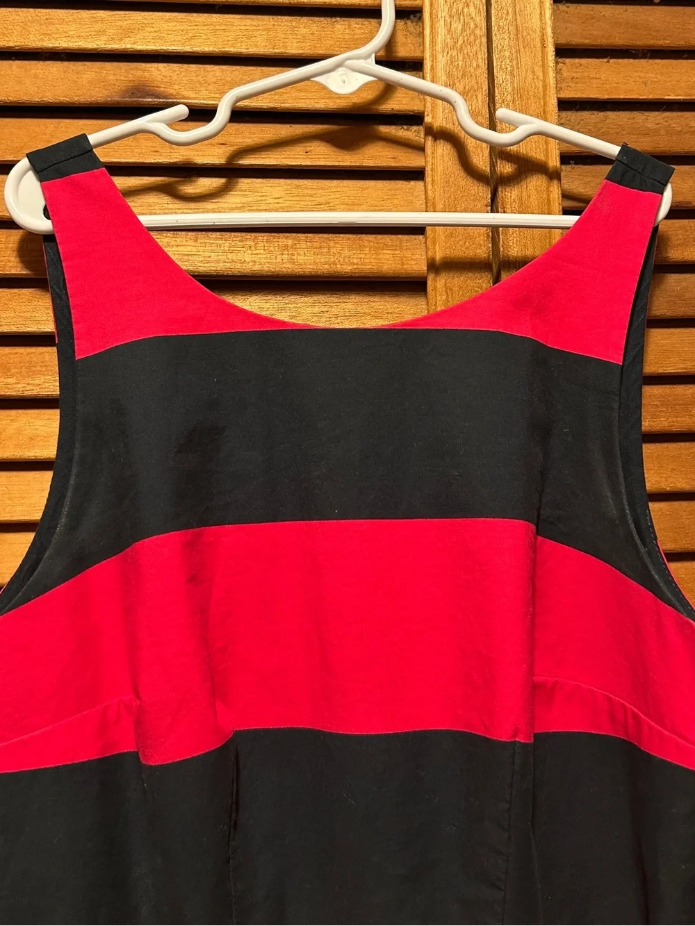 Abercrombie & Fitch Navy Blue and Pink  Striped Sleeveless Dress with Waist Bow